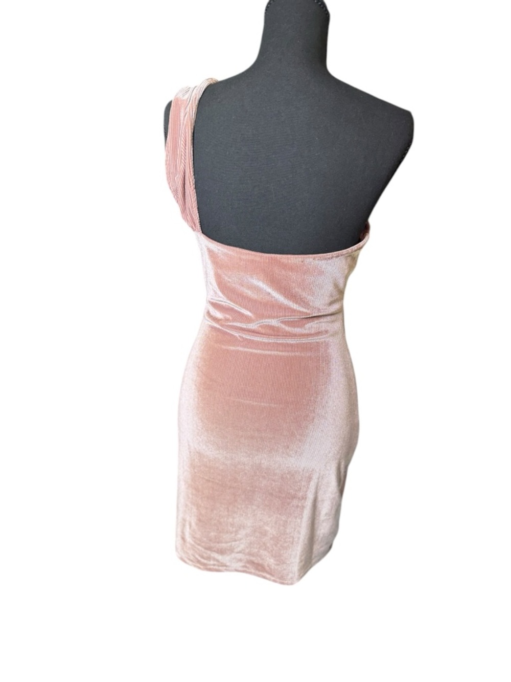 Privacy Please Erica Mauve Velvet One-Shoulder Mini Dress - Picture 4 of 7